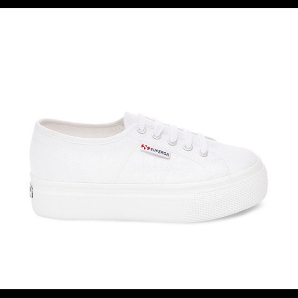 White Platform Superga Shoes